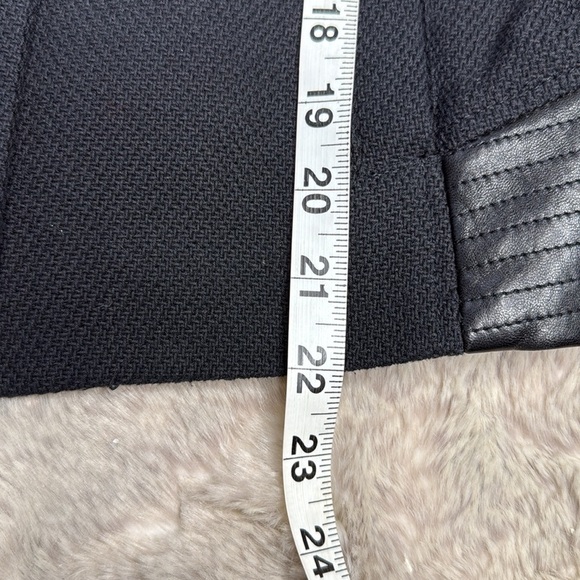 Vince | Knit Jacket with Genuine Leather Contrast, Size XS - Picture 4 of 13